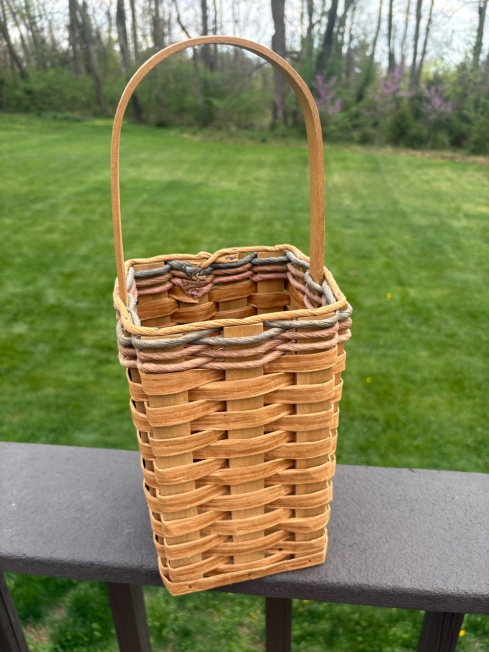 Vintage Behlens Handmade USA Apple Cheese Basket - 2001 - Picture 2 of 11